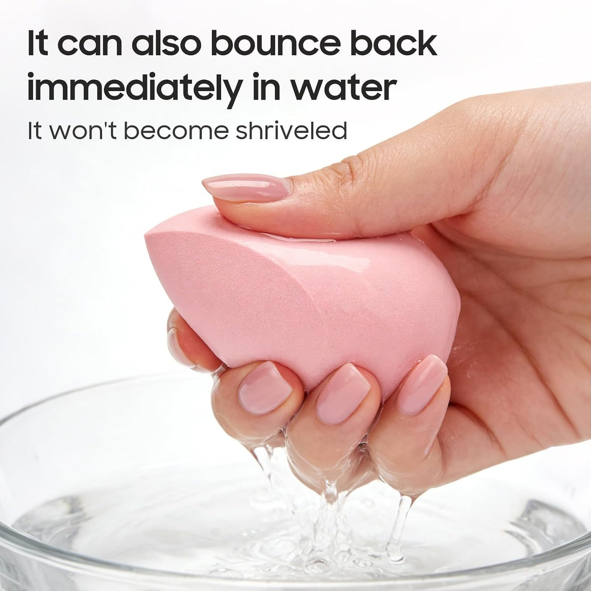 Sponzey® 15-Pcs Makeup Sponge Set – Soft Latex-Free Wet & Dry Sponges for Foundation & Concealer